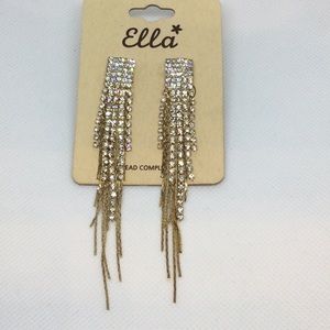 Gold plated crystal earrings